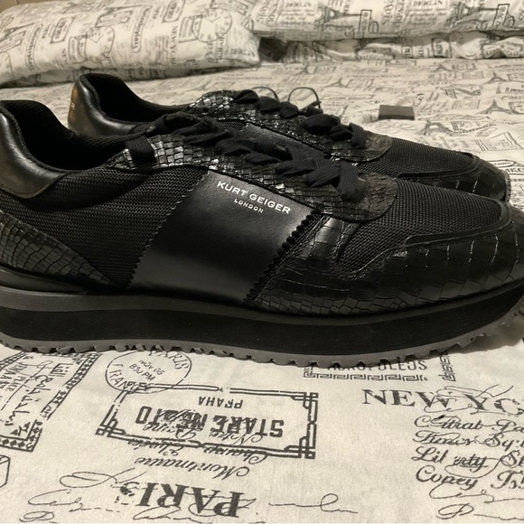 Kurt Geiger Black Minimalist Sneakers - Picture 8 of 8